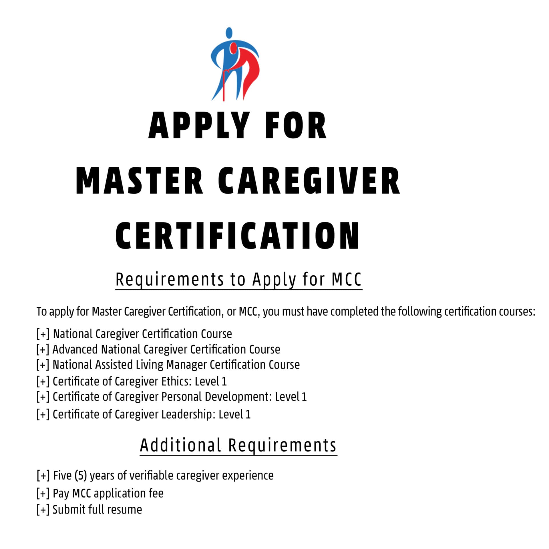 Apply for Master Caregiver Certification American Caregiver Association